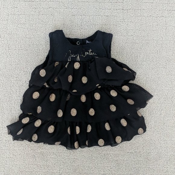 Juicy Couture Baby Black & Gold Polka Dot Outfit - Picture 5 of 9